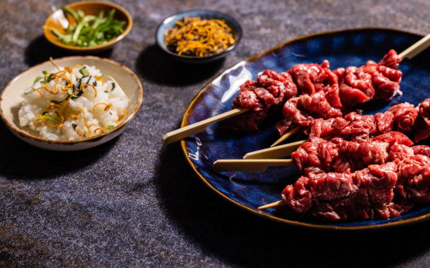 Japanese beef skewers - diced beef recipe